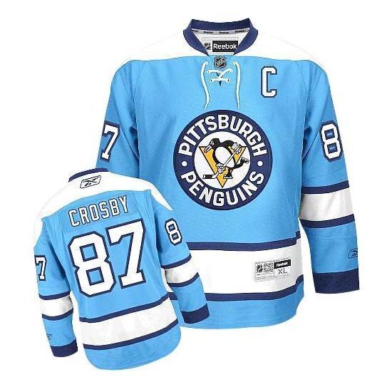 Men's Pittsburgh Penguins sidney crosby #87 blue Jersey